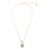 Pendentif Idyllia, tailles variées, fleur, bleu, plaqué or Pendentif Idyllia, tailles variées, fleur, bleu, plaqué or