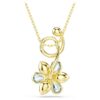 Pendentif Idyllia, tailles variées, fleur, bleu, plaqué or Pendentif Idyllia, tailles variées, fleur, bleu, plaqué or