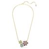 Pendentif Idyllia, tailles variées, fleur, multicolore, plaqué or