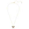 Pendentif Idyllia : tailles variées, pavé, papillon, multicolore, plaqué or Pendentif Idyllia : tailles variées, pavé, papillon, multicolore, plaqué or