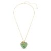 Pendentif Idyllia, tailles variées, pomme, vert, plaqué or Pendentif Idyllia, tailles variées, pomme, vert, plaqué or