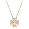 Pendentif Idyllia « Trèfle », blanc, plaqué or rose Pendentif Idyllia « Trèfle », blanc, plaqué or rose