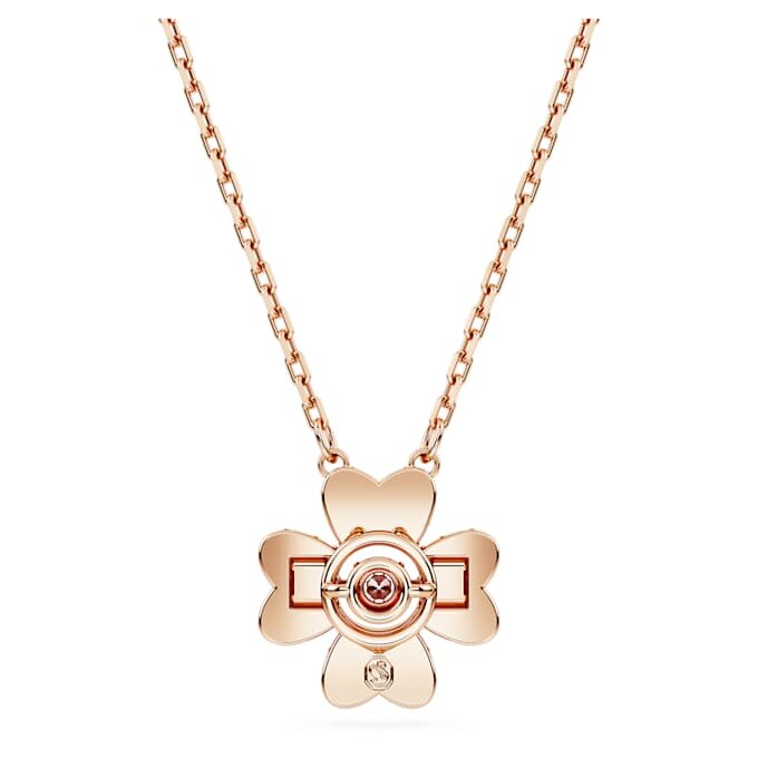 Pendentif Idyllia « Trèfle », blanc, plaqué or rose Pendentif Idyllia « Trèfle », blanc, plaqué or rose