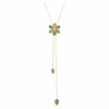 Pendentif Idyllia Y, tailles variées, fleur, multicolore, plaqué or Pendentif Idyllia Y, tailles variées, fleur, multicolore, plaqué or