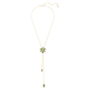 Pendentif Idyllia Y, tailles variées, fleur, multicolore, plaqué or Pendentif Idyllia Y, tailles variées, fleur, multicolore, plaqué or