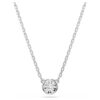 Pendentif Imber, taille ronde, blanc, plaqué rhodium Pendentif Imber, taille ronde, blanc, plaqué rhodium