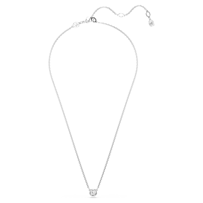 Pendentif Imber, taille ronde, blanc, plaqué rhodium Pendentif Imber, taille ronde, blanc, plaqué rhodium