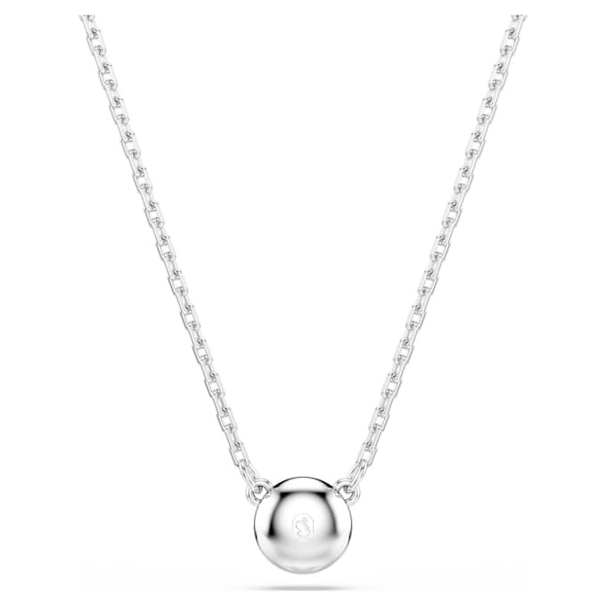 Pendentif Imber, taille ronde, blanc, plaqué rhodium Pendentif Imber, taille ronde, blanc, plaqué rhodium