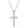 Pendentif Insigne Pavé, croix, blanc, plaqué rhodium Pendentif Insigne Pavé, croix, blanc, plaqué rhodium