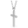Pendentif Insigne Pavé, croix, blanc, plaqué rhodium Pendentif Insigne Pavé, croix, blanc, plaqué rhodium