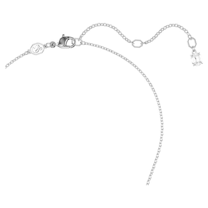 Pendentif Insigne, taille ronde, croix, blanc, plaqué rhodium Pendentif Insigne, taille ronde, croix, blanc, plaqué rhodium