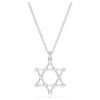 Pendentif Insigne, taille ronde, étoile, blanc, plaqué rhodium Pendentif Insigne, taille ronde, étoile, blanc, plaqué rhodium