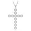 Pendentif Insigne, tailles variées, croix, blanc, plaqué rhodium Pendentif Insigne, tailles variées, croix, blanc, plaqué rhodium