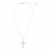 Pendentif Insigne, tailles variées, croix, blanc, plaqué rhodium Pendentif Insigne, tailles variées, croix, blanc, plaqué rhodium