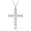 Pendentif Insigne, tailles variées, croix, blanc, plaqué rhodium Pendentif Insigne, tailles variées, croix, blanc, plaqué rhodium