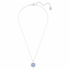 Pendentif « Magic » en forme de flocon de neige, bleu, plaqué rhodium Pendentif « Magic » en forme de flocon de neige, bleu, plaqué rhodium