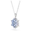 Pendentif « Magic » en forme de flocon de neige, bleu, plaqué rhodium