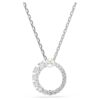 Pendentif Matrix « Crystal Pearl », taille ronde, blanc, plaqué rhodium Pendentif Matrix « Crystal Pearl », taille ronde, blanc, plaqué rhodium
