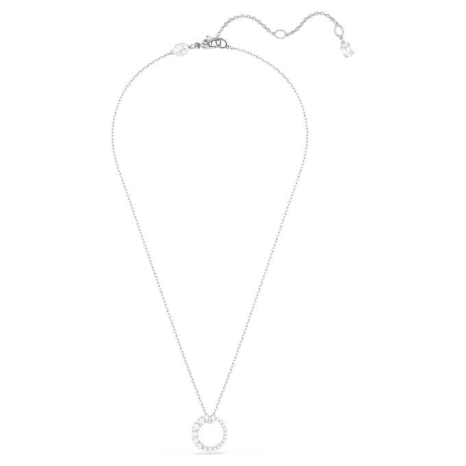 Pendentif Matrix « Crystal Pearl », taille ronde, blanc, plaqué rhodium Pendentif Matrix « Crystal Pearl », taille ronde, blanc, plaqué rhodium