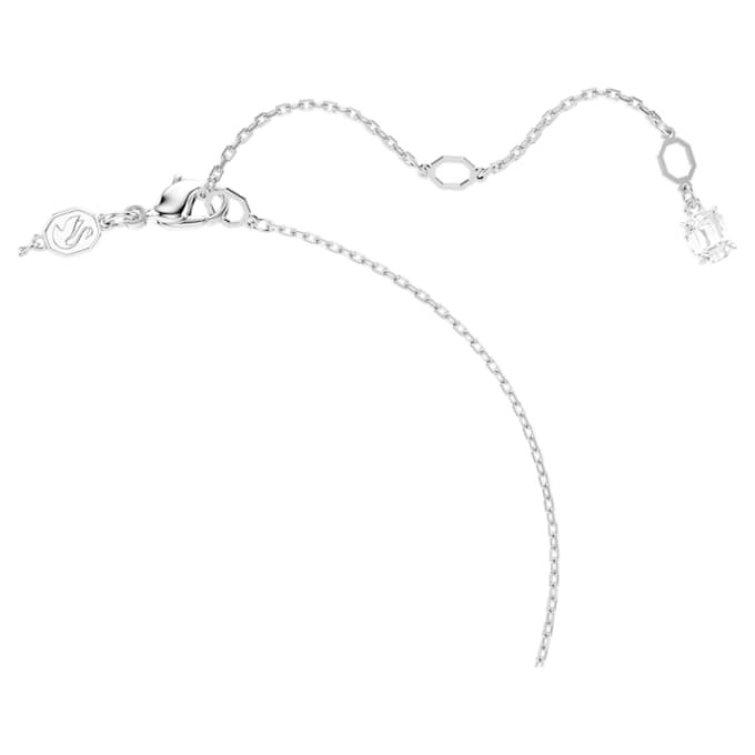 Pendentif Matrix « Crystal Pearl », taille ronde, blanc, plaqué rhodium Pendentif Matrix « Crystal Pearl », taille ronde, blanc, plaqué rhodium