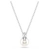 Pendentif Matrix « Crystal Pearl », taille ronde, blanc, plaqué rhodium Pendentif Matrix « Crystal Pearl », taille ronde, blanc, plaqué rhodium