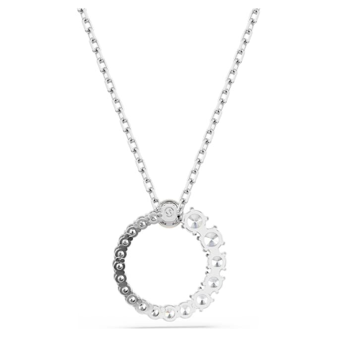 Pendentif Matrix « Crystal Pearl », taille ronde, blanc, plaqué rhodium Pendentif Matrix « Crystal Pearl », taille ronde, blanc, plaqué rhodium