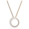Pendentif Matrix Perle de cristal, taille ronde, blanc, plaqué or rose Pendentif Matrix Perle de cristal, taille ronde, blanc, plaqué or rose