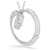 Pendentif Matrix taille baguette, blanc, plaqué rhodium Pendentif Matrix taille baguette, blanc, plaqué rhodium