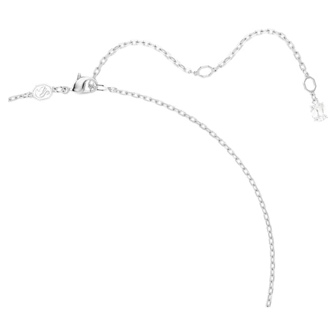Pendentif Matrix taille baguette, blanc, plaqué rhodium Pendentif Matrix taille baguette, blanc, plaqué rhodium