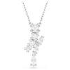 Pendentif Matrix à tailles variées, blanc, plaqué rhodium Pendentif Matrix à tailles variées, blanc, plaqué rhodium