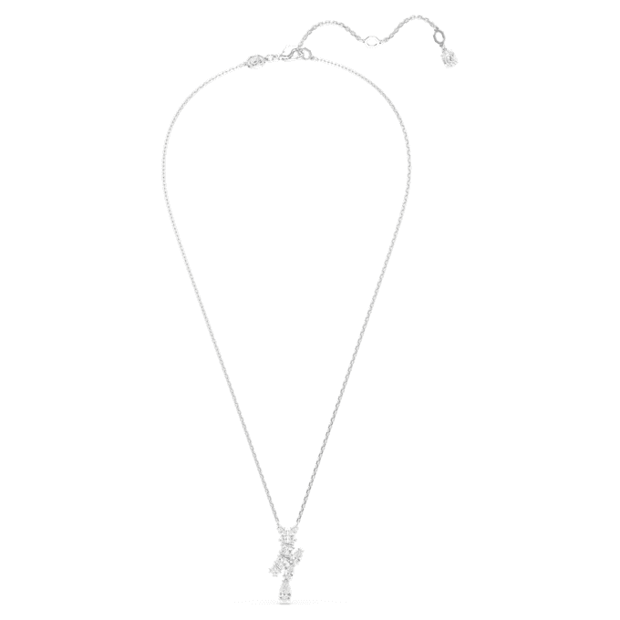 Pendentif Matrix à tailles variées, blanc, plaqué rhodium Pendentif Matrix à tailles variées, blanc, plaqué rhodium