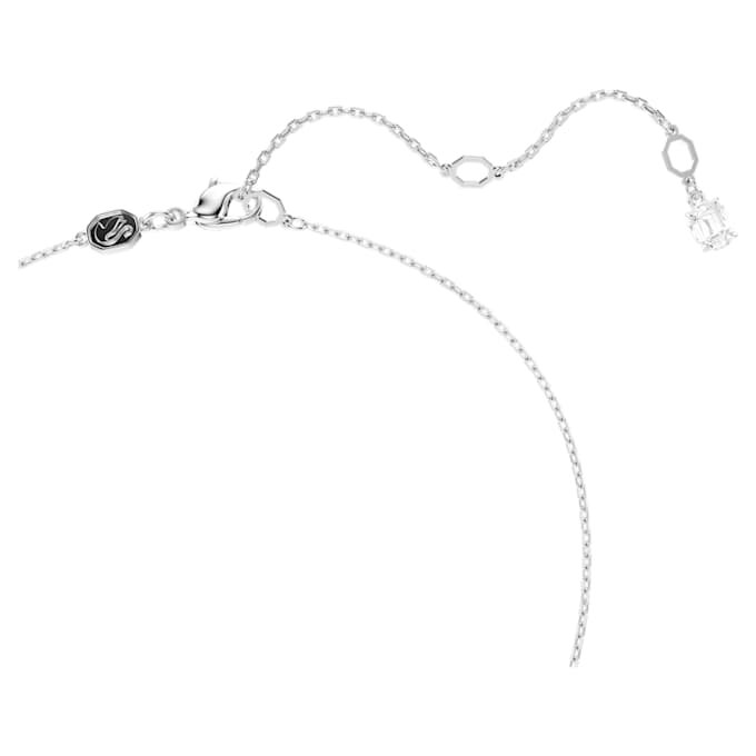 Pendentif Matrix à tailles variées, blanc, plaqué rhodium Pendentif Matrix à tailles variées, blanc, plaqué rhodium