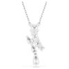 Pendentif Matrix à tailles variées, blanc, plaqué rhodium Pendentif Matrix à tailles variées, blanc, plaqué rhodium