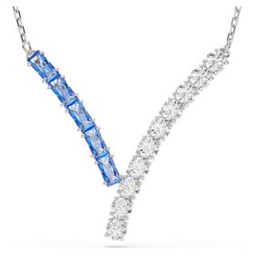 Pendentif Matrix à tailles variées, bleu, plaqué rhodium