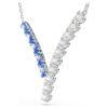 Pendentif Matrix à tailles variées, bleu, plaqué rhodium Pendentif Matrix à tailles variées, bleu, plaqué rhodium