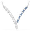 Pendentif Matrix à tailles variées, bleu, plaqué rhodium Pendentif Matrix à tailles variées, bleu, plaqué rhodium