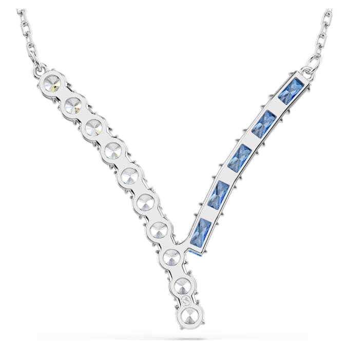 Pendentif Matrix à tailles variées, bleu, plaqué rhodium Pendentif Matrix à tailles variées, bleu, plaqué rhodium
