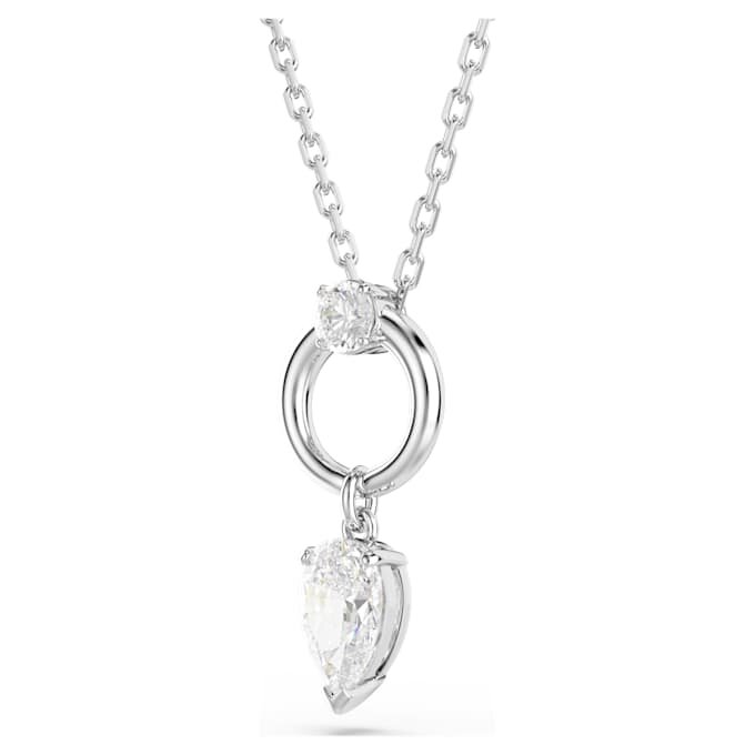 Pendentif Mesmera, taille poire, blanc, plaqué rhodium Pendentif Mesmera, taille poire, blanc, plaqué rhodium