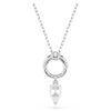 Pendentif Mesmera, taille poire, blanc, plaqué rhodium Pendentif Mesmera, taille poire, blanc, plaqué rhodium