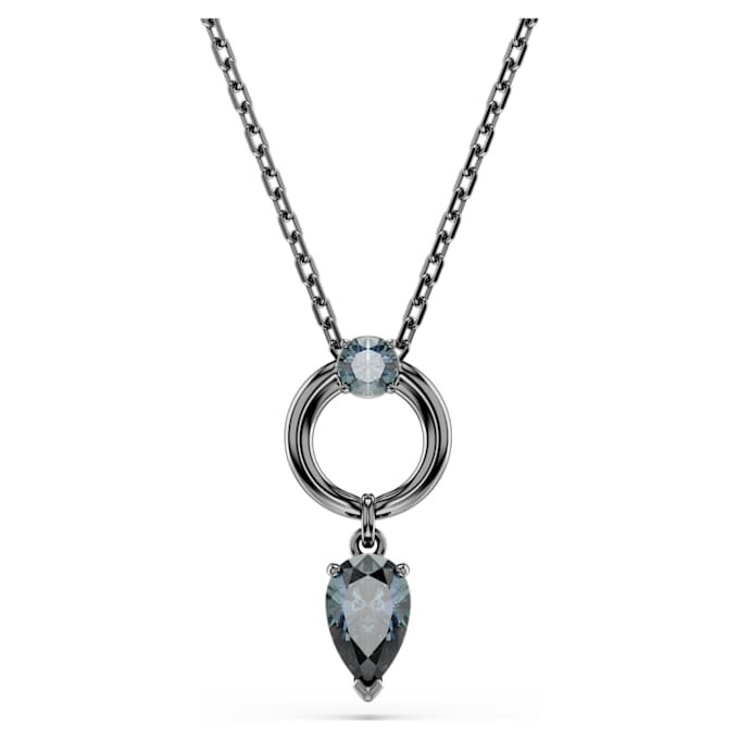 Pendentif Mesmera, tailles variées, gris, plaqué ruthénium Pendentif Mesmera, tailles variées, gris, plaqué ruthénium
