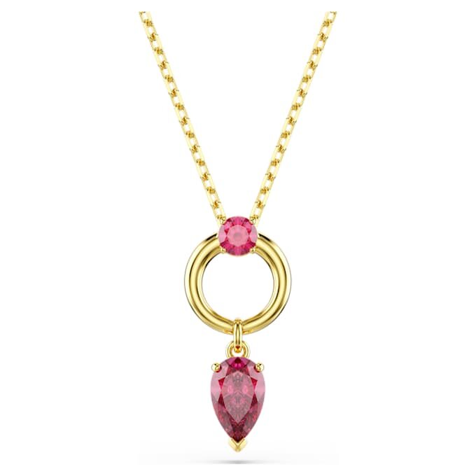 Pendentif Mesmera, tailles variées, rouge, plaqué or Pendentif Mesmera, tailles variées, rouge, plaqué or