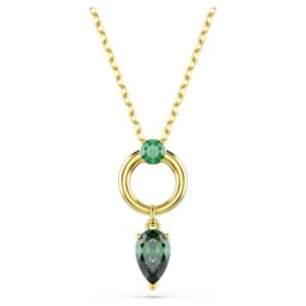 Pendentif Mesmera, tailles variées, vert, plaqué or Pendentif Mesmera, tailles variées, vert, plaqué or