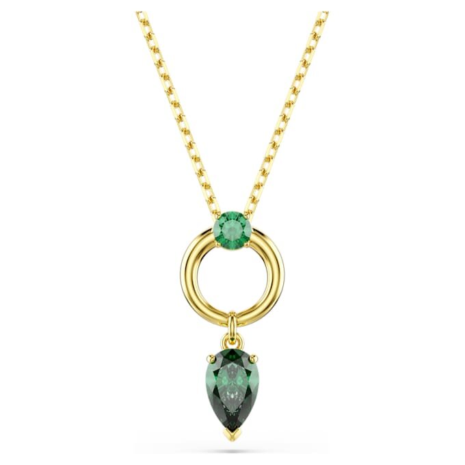 Pendentif Mesmera, tailles variées, vert, plaqué or Pendentif Mesmera, tailles variées, vert, plaqué or