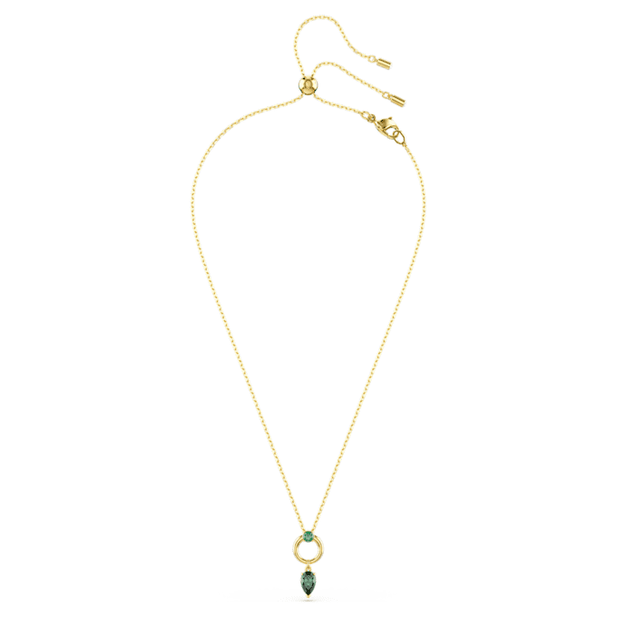 Pendentif Mesmera, tailles variées, vert, plaqué or Pendentif Mesmera, tailles variées, vert, plaqué or