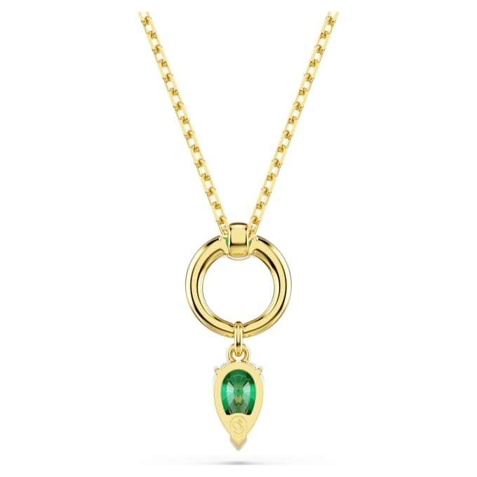 Pendentif Mesmera, tailles variées, vert, plaqué or Pendentif Mesmera, tailles variées, vert, plaqué or