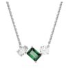 Pendentif Mesmera, tailles variées, vert, plaqué rhodium Pendentif Mesmera, tailles variées, vert, plaqué rhodium