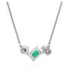 Pendentif Mesmera, tailles variées, vert, plaqué rhodium Pendentif Mesmera, tailles variées, vert, plaqué rhodium