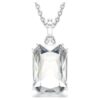 Pendentif Millenia taille octogonale, blanc, plaqué rhodium Pendentif Millenia taille octogonale, blanc, plaqué rhodium