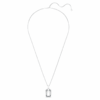 Pendentif Millenia taille octogonale, blanc, plaqué rhodium Pendentif Millenia taille octogonale, blanc, plaqué rhodium