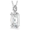Pendentif Millenia taille octogonale, blanc, plaqué rhodium Pendentif Millenia taille octogonale, blanc, plaqué rhodium